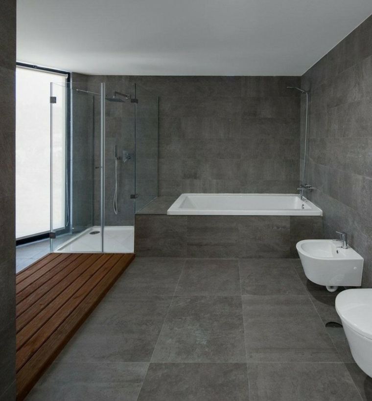 baño minimalista en gris cuarto de bano minimalista moderno diseno gris ideas