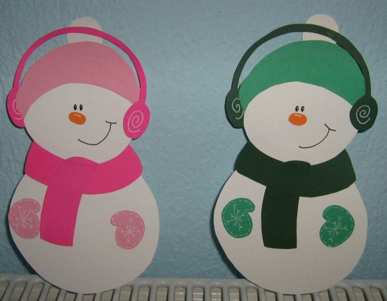 decoracion navidena para ninos munecos papel ideas