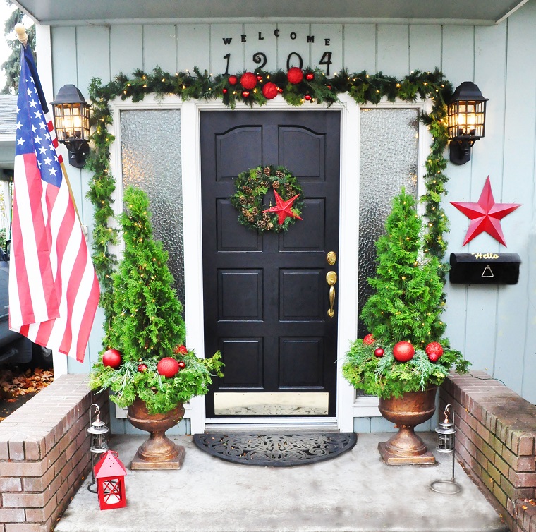 decorar puertas navidad diseno opsiones inspiradoras ideas
