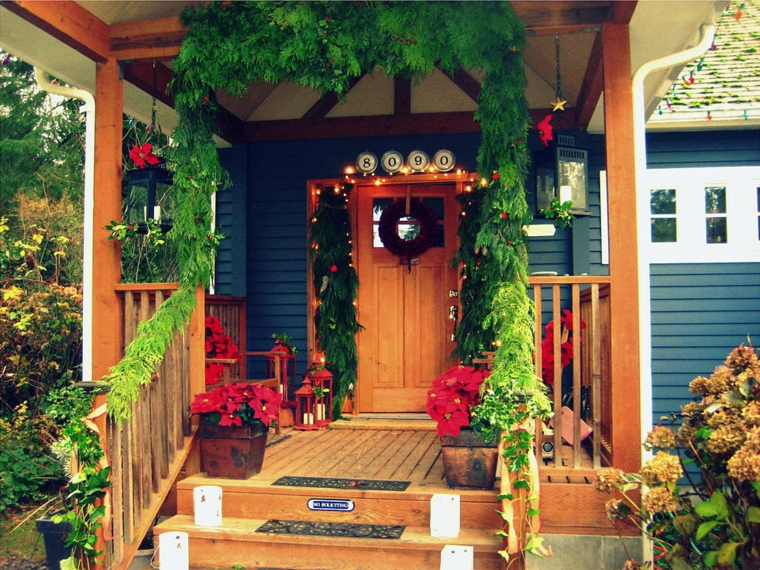 decorar puertas navidad opciones entrada casa ideas