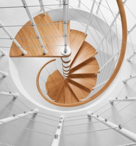 Escaleras de caracol modernas - más de 24 diseños alucinantes