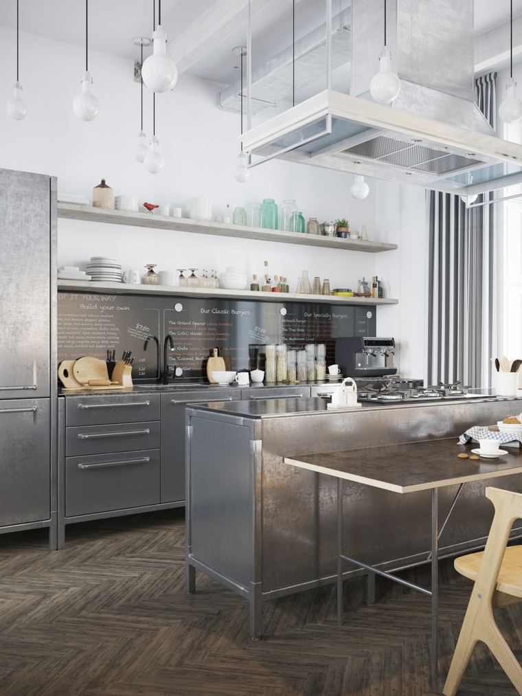 estilo escandinavo cocinas diseno industrial moderno ideas