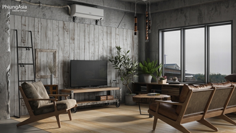 interiorismo asia madera marrones listones