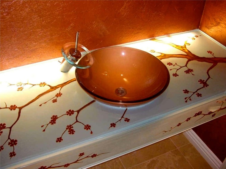 lavabos de cristal originales baño