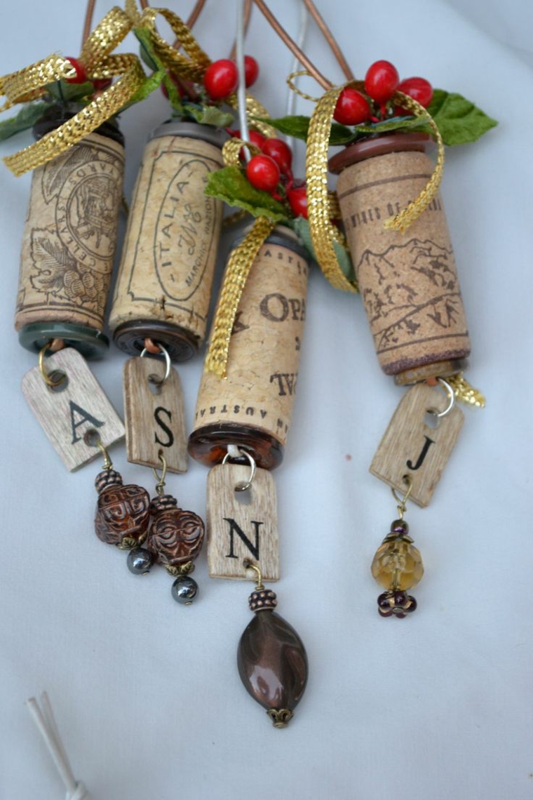 adornos muy bellos de corcho manualidades con corchos adornos corcho decorar arbol navidad opciones ideas