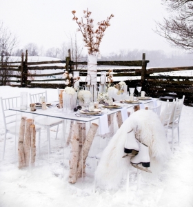 Bodas originales en invierno - la belleza en blanco