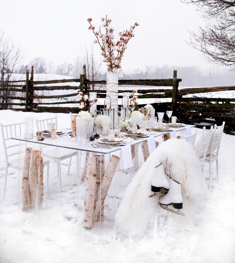 mesa boda exterior invierno disneo ideas