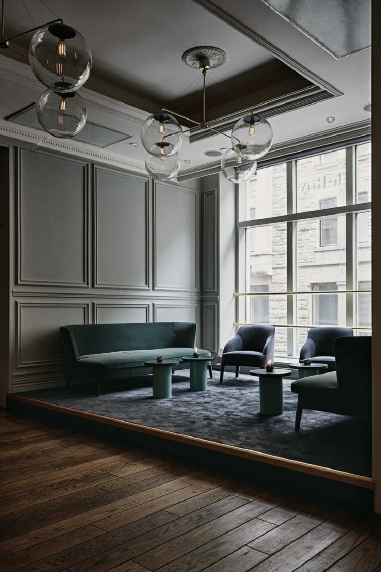 ideas para salones con ventanas grandes salones de diseno oscuro muebles paredes ideas