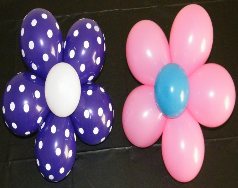 bonitas flores hechas con globos