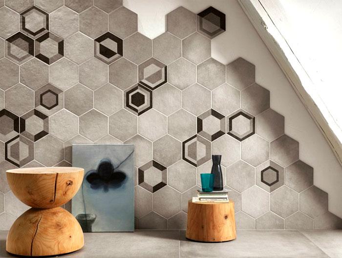 bonito diseño pared baño