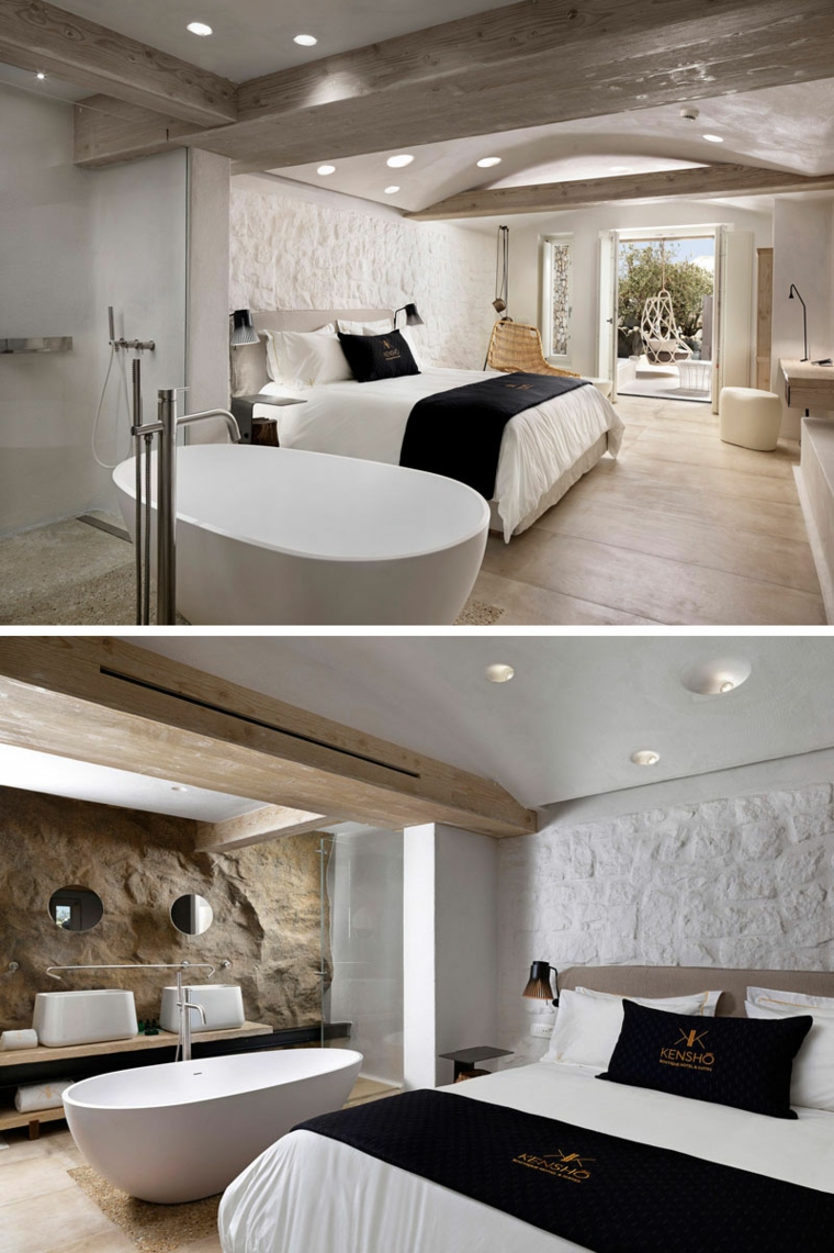 original habitación con bañera independiente bonito diseño habitación moderna