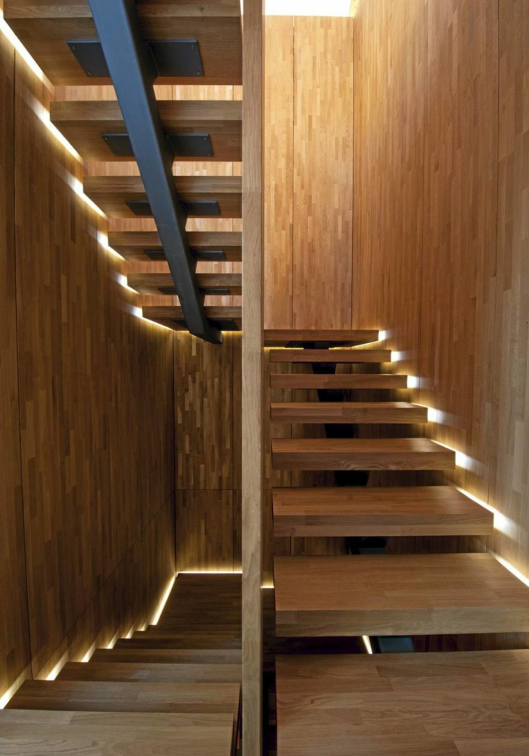 bordes iluminados madera estantes estructuras
