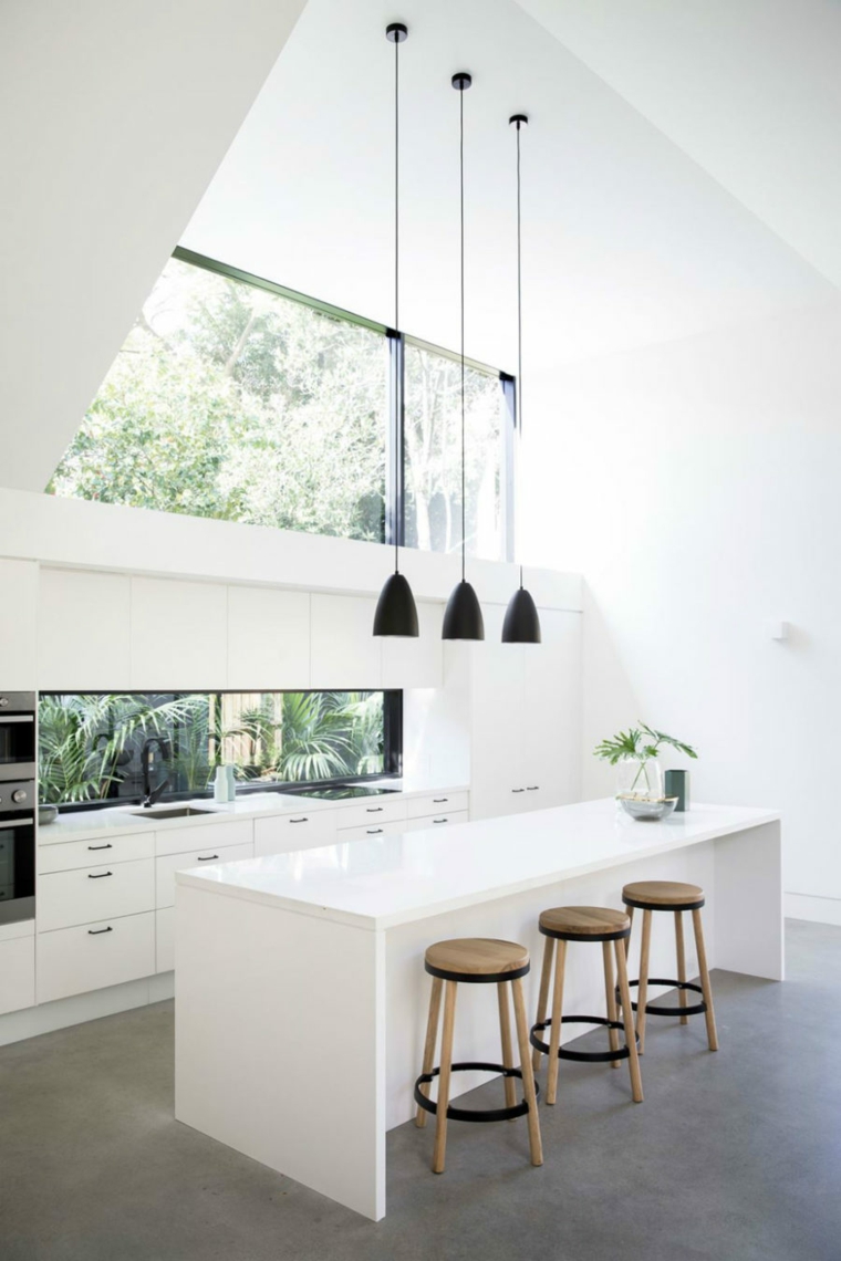 salpicadero ventanas de cristal cocina salpicadero ventanas fregadero negro