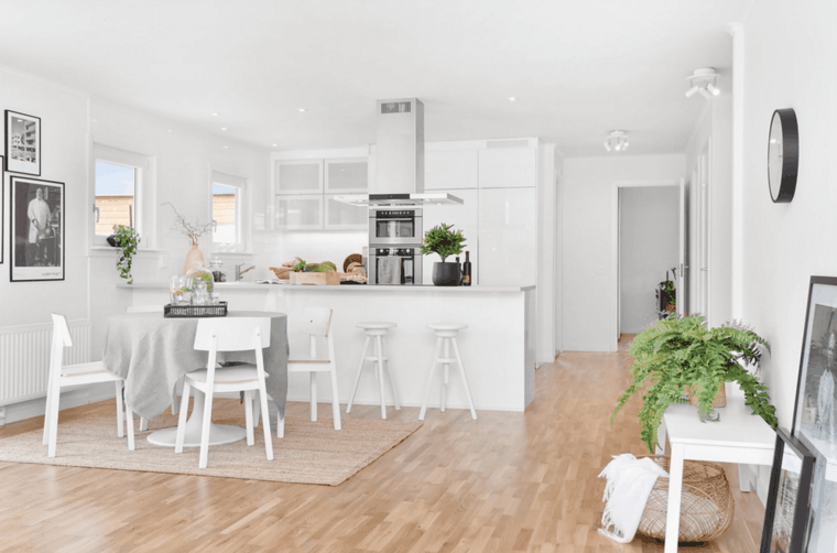 diseño de cocina con comedor cocina moderna blanca comedor moderno