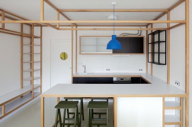 cocinas-modernas con barra diseno minimalista mjolk architects ddaann ideas