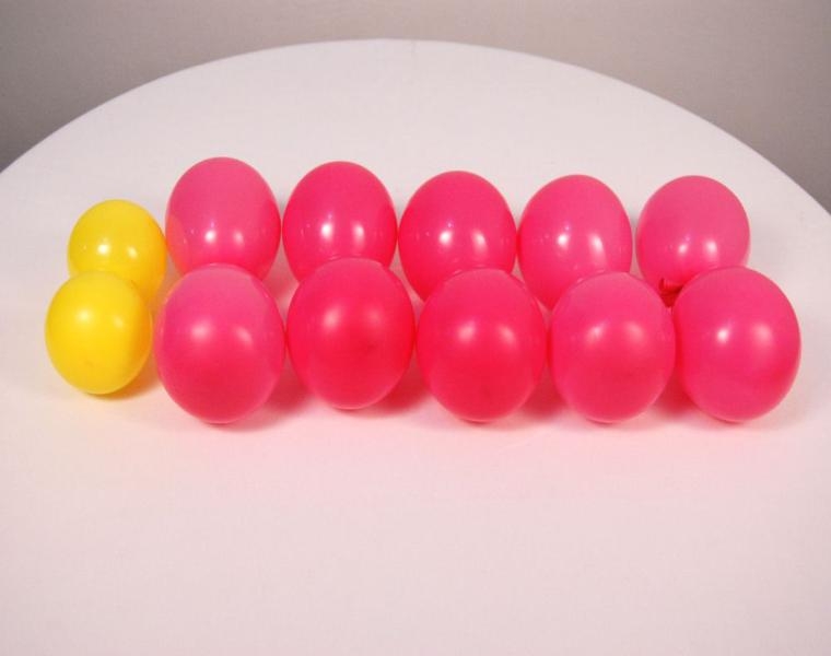 decorar mesa globos colores