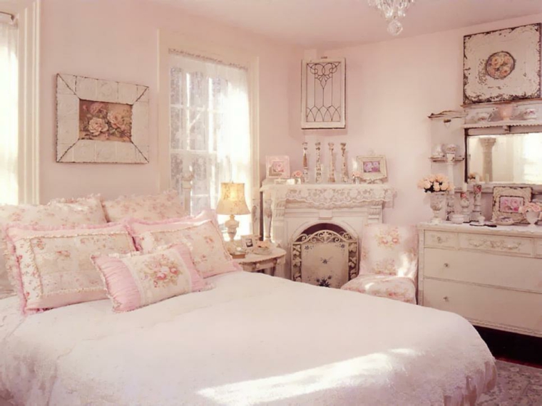 decoracion dormiorio rosa chic