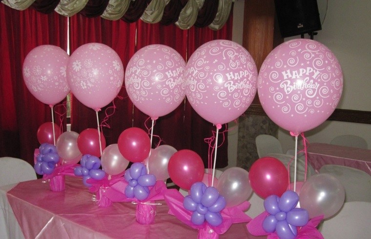 decoración con globos para cumpleaños