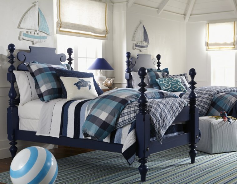 decoración de habitación para ninos azul marino ninos ideas
