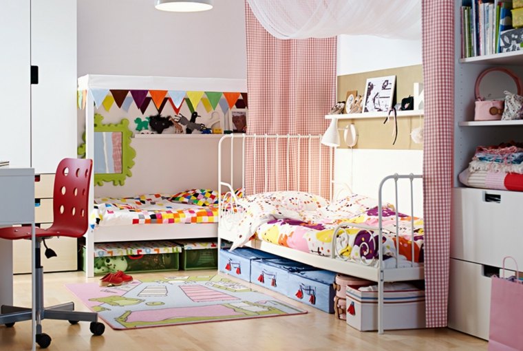 decoracion de habitación para ninos cama acero diseno clasico