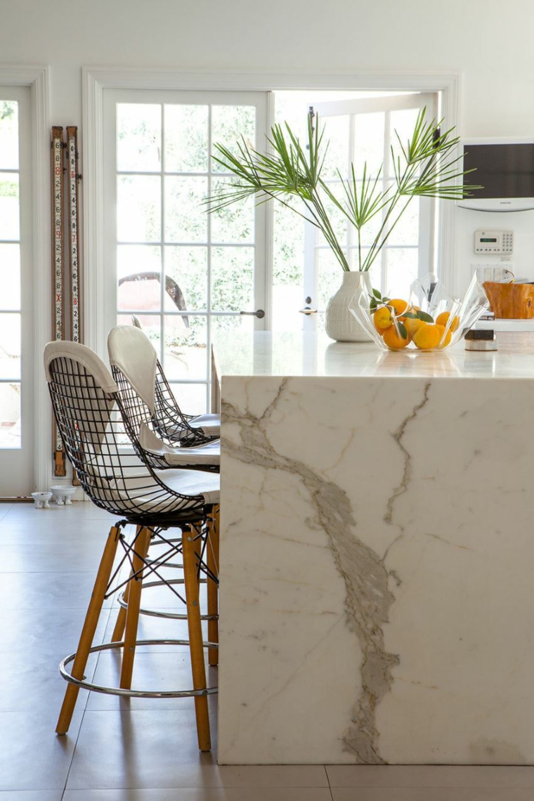 decoracion de interiores tendencias 2017 cocina isla marmol ideas