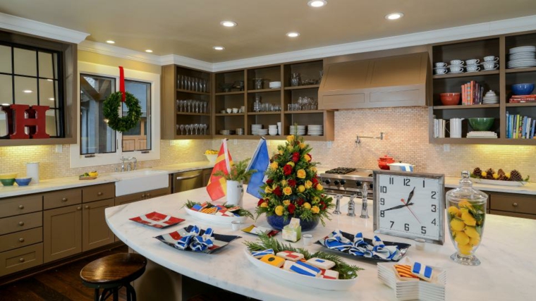 ideas para las cocinas modernas decoracion navidad coronas ventanas cocinas