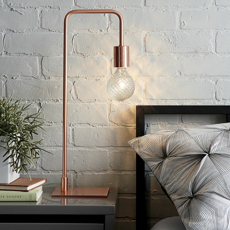 decoración de interiores tendencias 2017 lampara cobre opciones diseno ideas