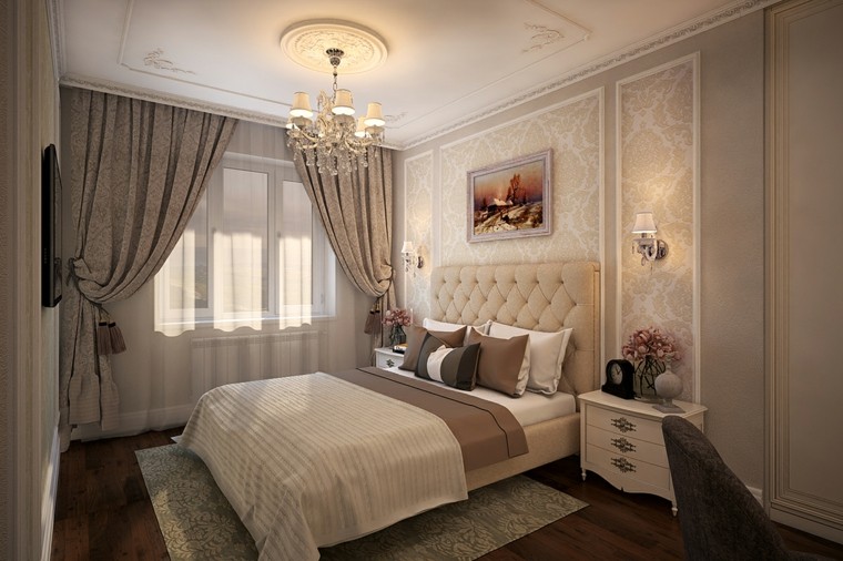 dormitorios clasicos estilo cortinas diseno original ideas