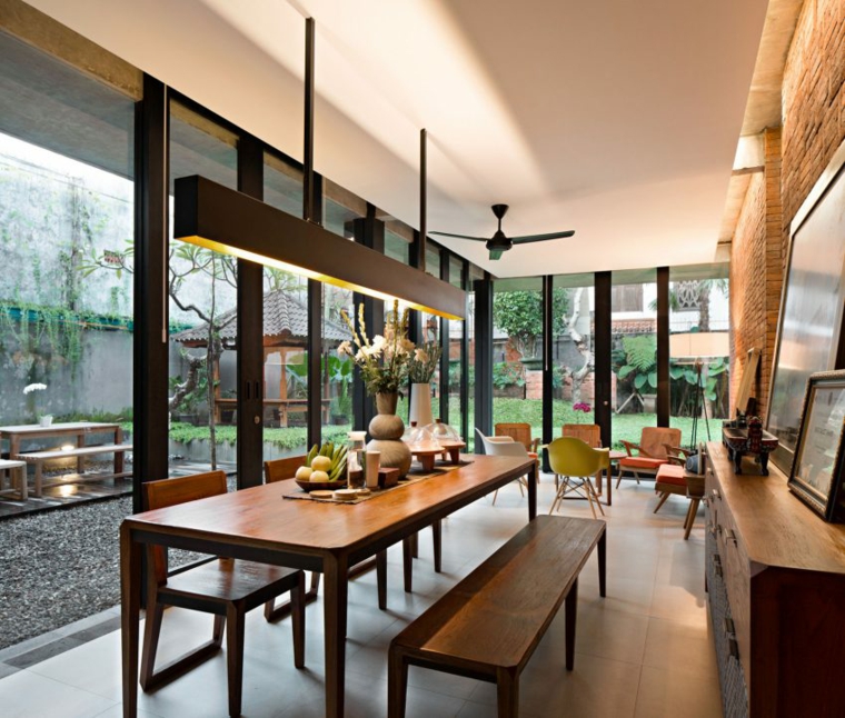 elegancia residencia comedor jardines calidas