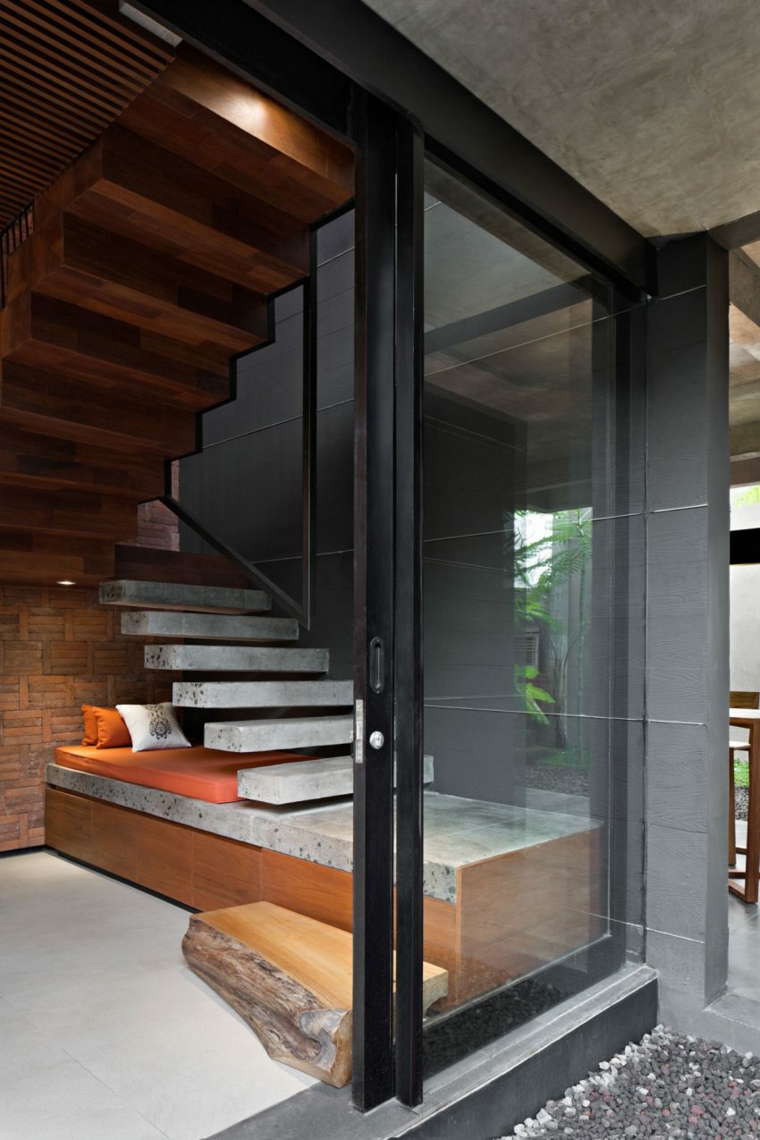 elegancia residencia rincon lectura escaleras