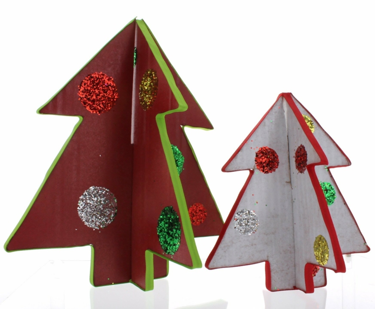 estupendos abetos navideños de cartón y tela estupendos abetos navideños carton tela