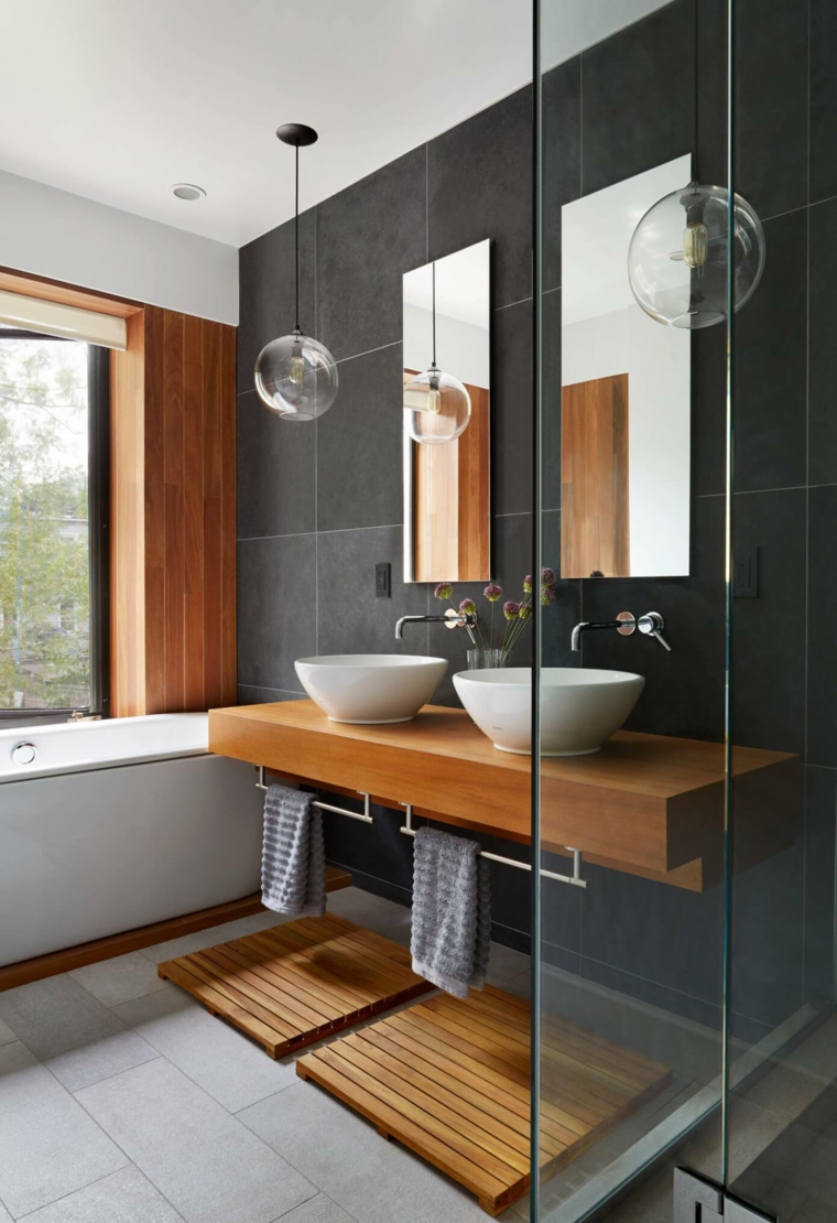 baño con dos lavabos fotos banos estilo moderno etelamaki architecture ideas