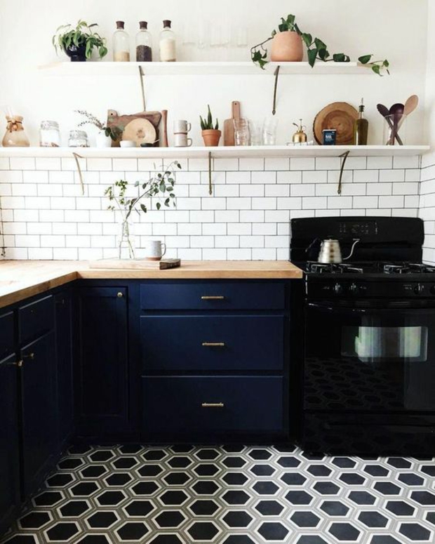 Cocinas azulejos hexagonales en 34 diseños impresionantes