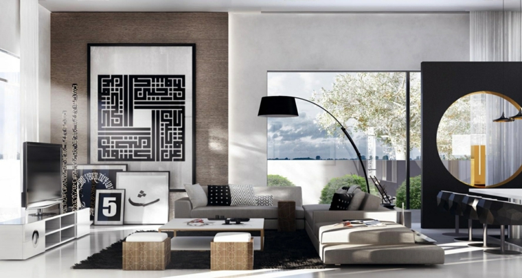 modernos formas circulares informal cortinas