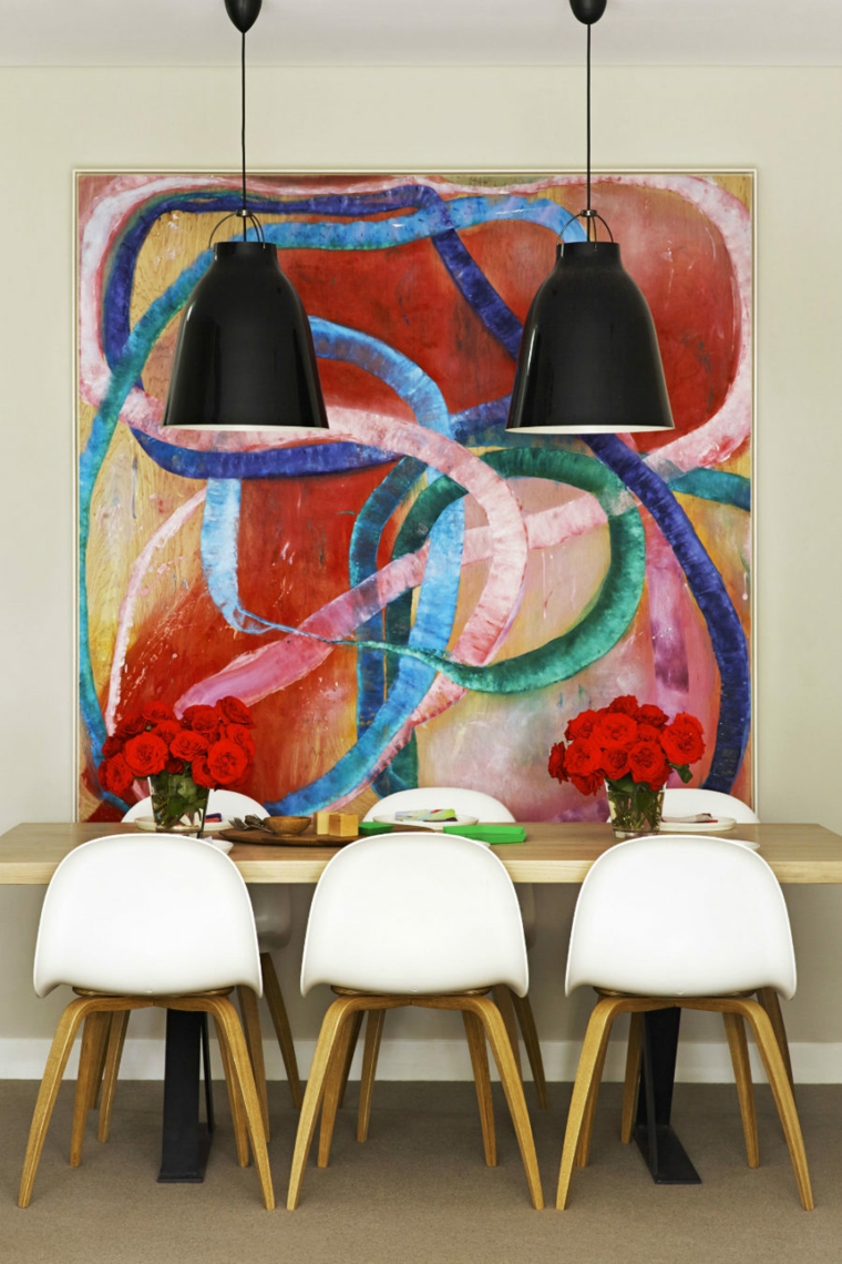 obras-de-arte-decorar-comedor-moderno-diseno