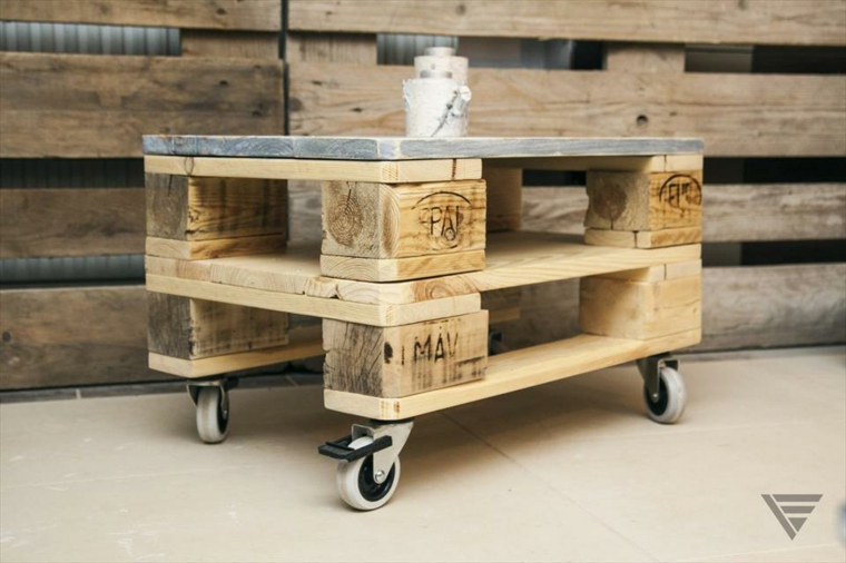 original taburete madera ruedas