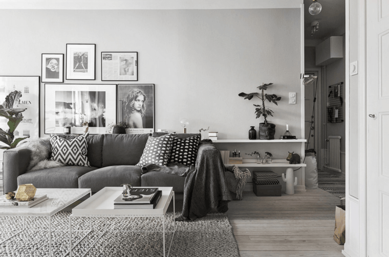 sala de estar en blanco y gris sala de estar blanco gris