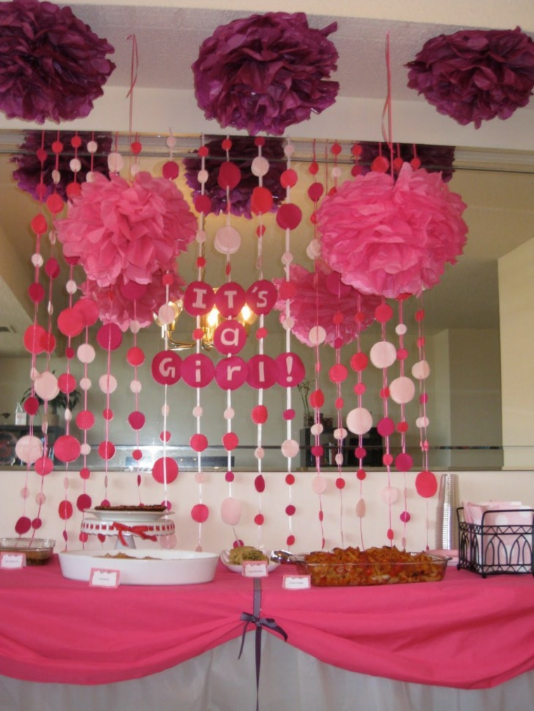 Decoracion baby shower niña - 24 ideas estupendas