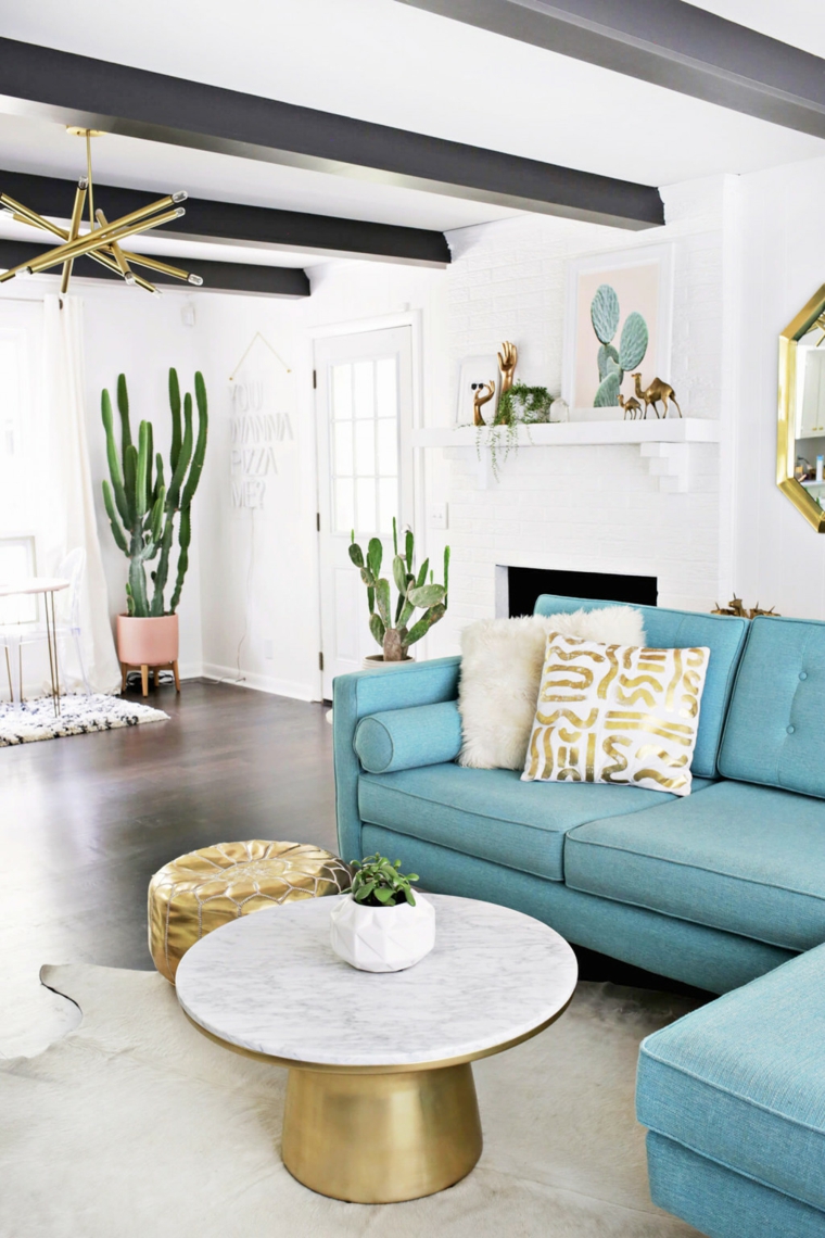 bonito sofa color turquesa