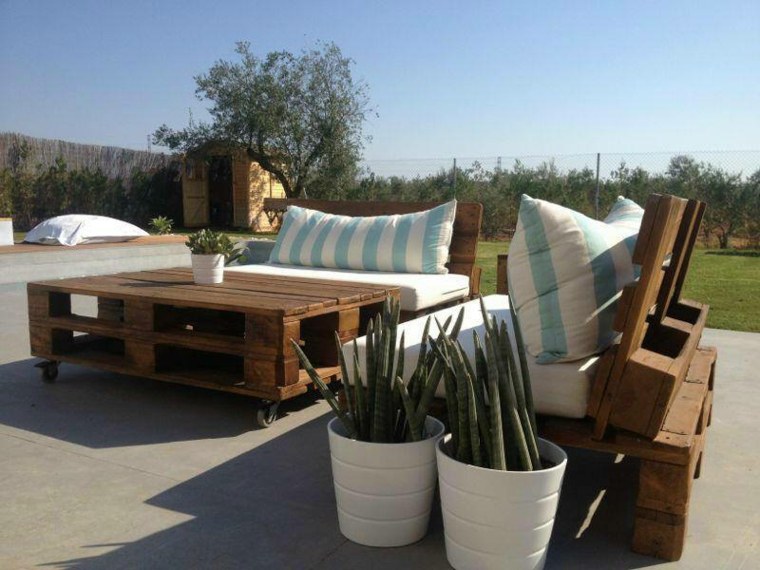 bonitos muebles terraza palet