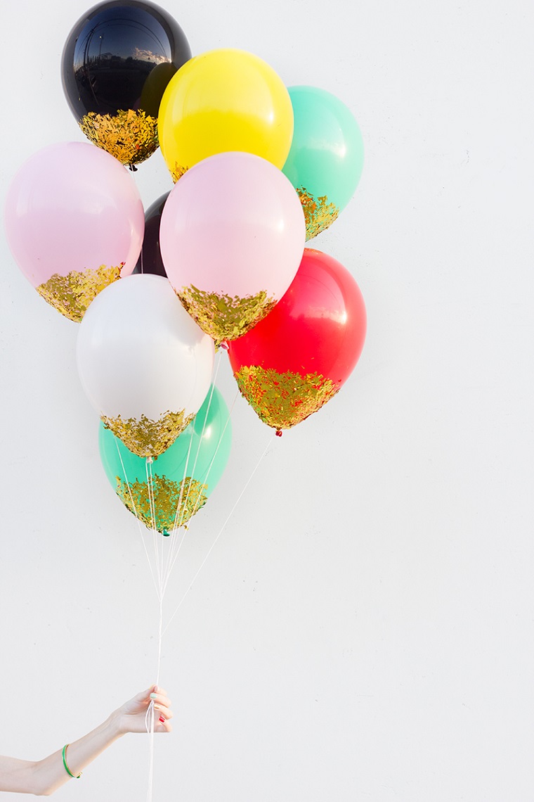 bonitos globos colores purpurina