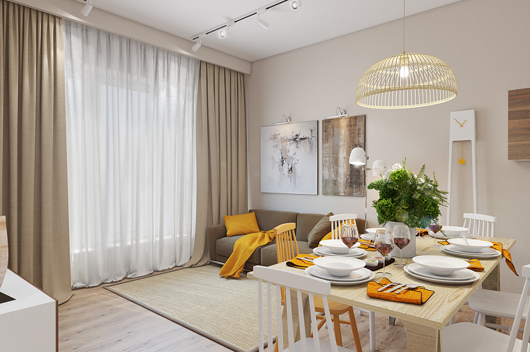 comedor acentos amarillo especial cojines