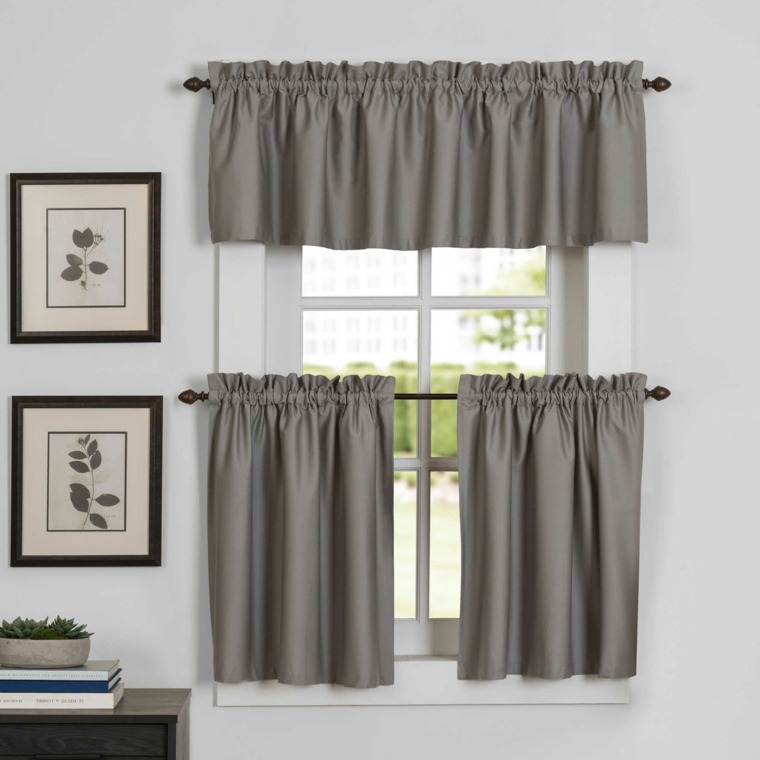 cortina de cocina diseno original color gris ideas