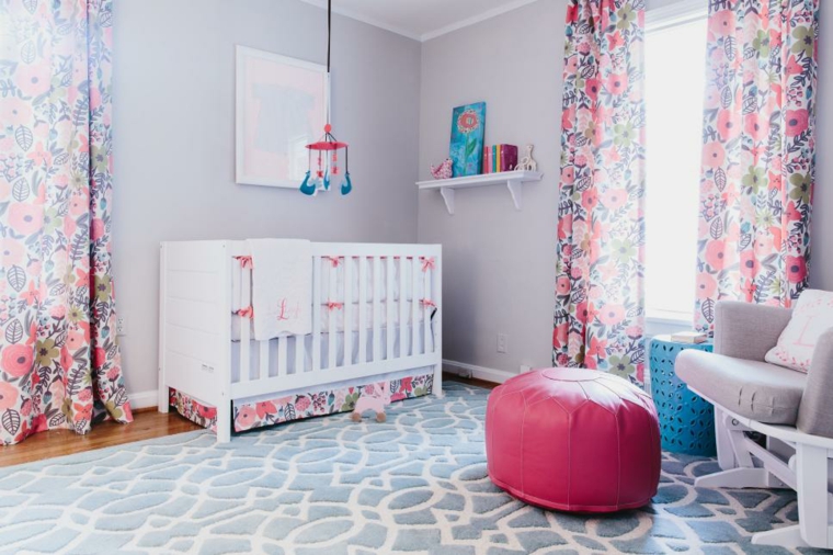 alegres colores dormitorio bebe cortinas ventanas bebe habitacion jarrones