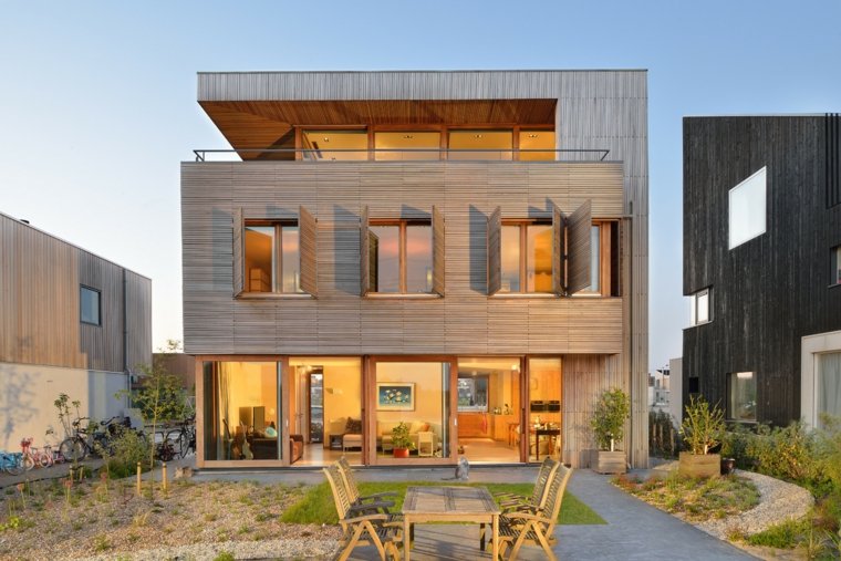 casa con jardín con diseño simple decoracion de terrazas exteriores Egeon Architecten ideas