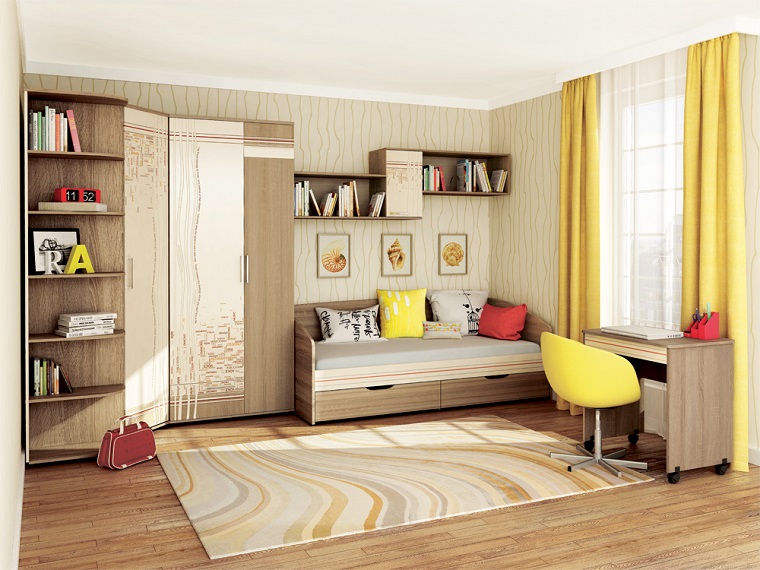 decoracion habitaciones infantiles diseno detalles amarillo ideas