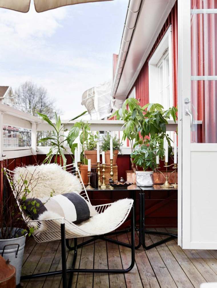 decorar balcon pequeño chill out exteriores sillon moderno ideas