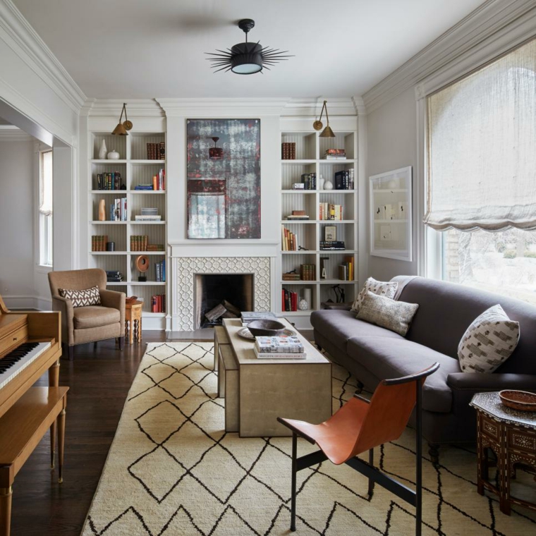 decorar salones acogedores neutral contemporaneo muebles