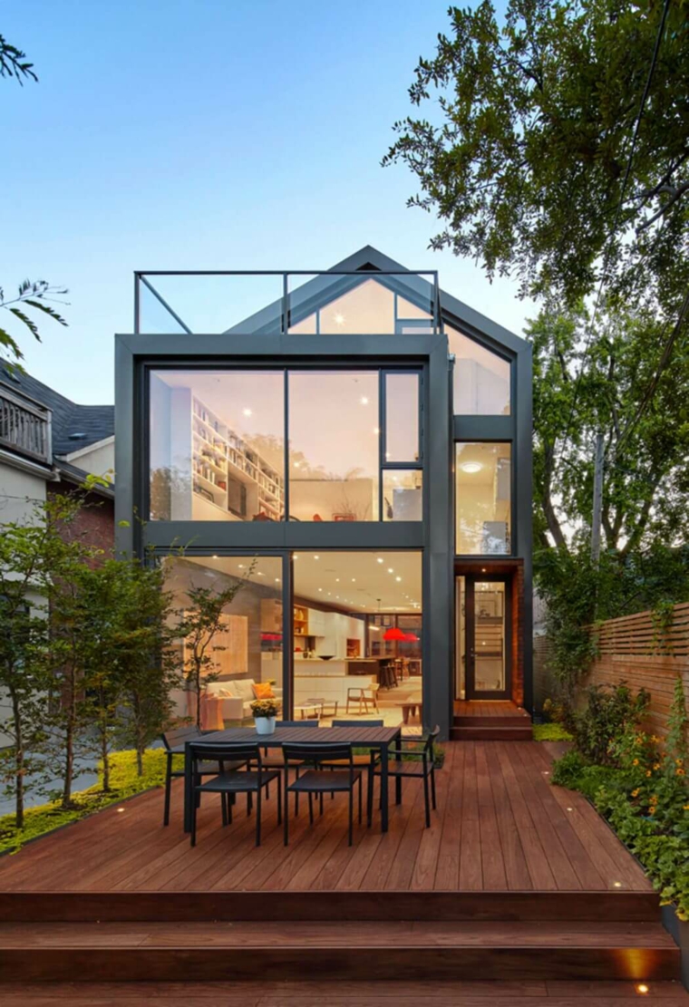 suelo de madera y muebles negros disenos de terrazas exteriores Dubbeldam Architecture Design ideas