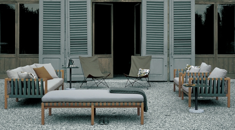muebles de diseño en la terraza disenos de terrazas exteriores Mistral composition ideas